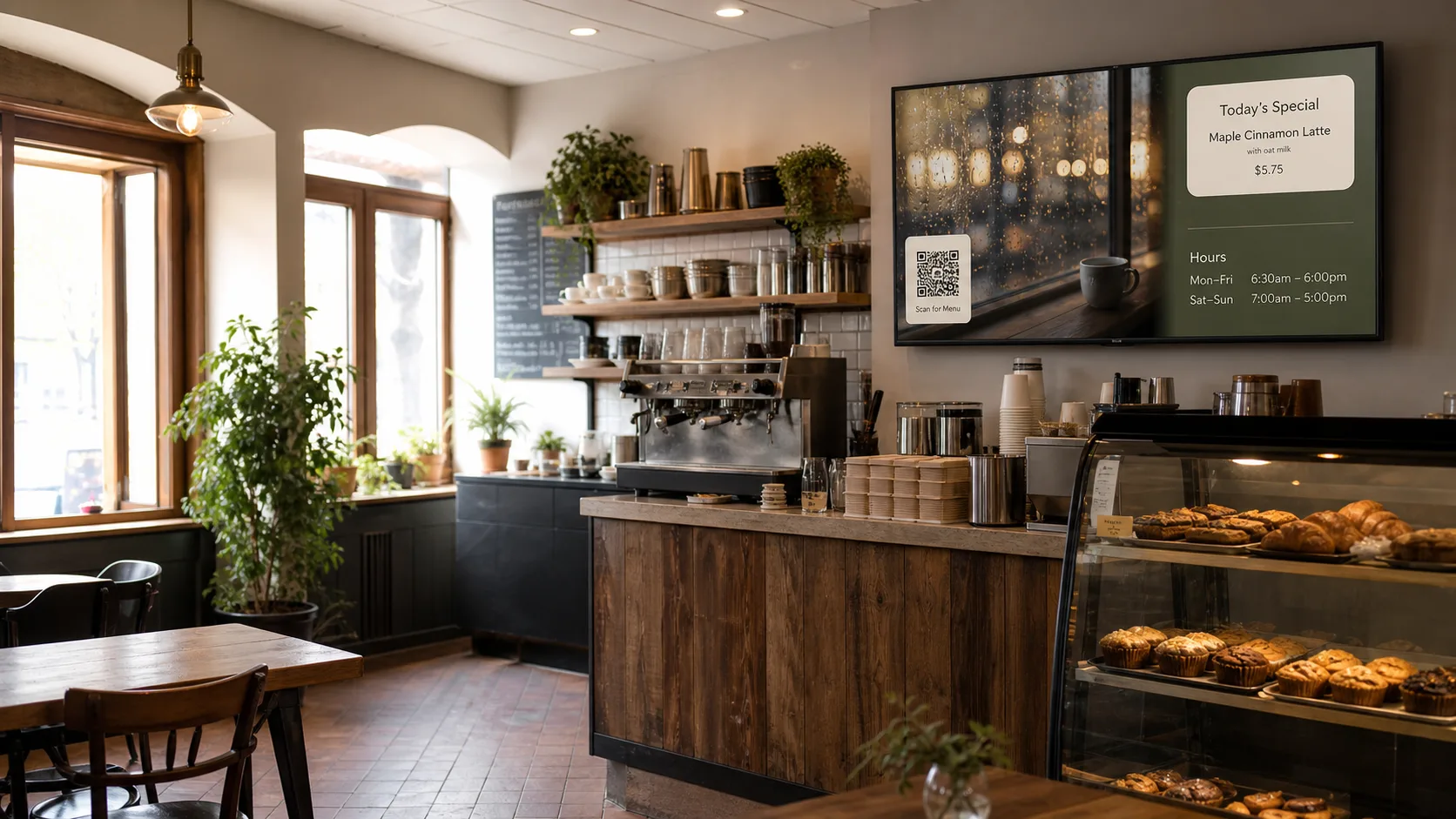 Aurowall cafés display after transformation